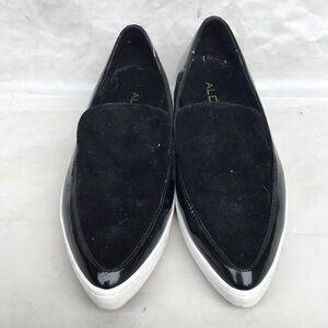 Black and White Women's Loafers